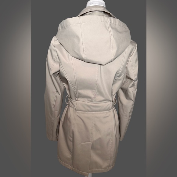 Sebby Collection Beige Double-Breasted Trench Coat - Picture 3 of 6